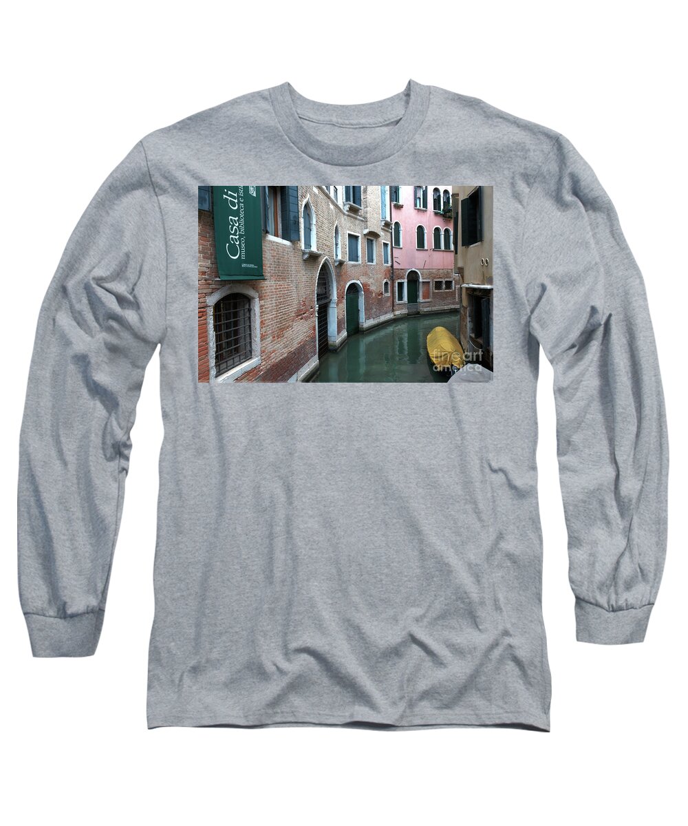 Venetian Streets -canals.carlo Galdoni Museum By Marina Usmanskaya Long Sleeve T-Shirt featuring the photograph Venetian streets -canals. Carlo Galdoni Museum by Marina Usmanskaya