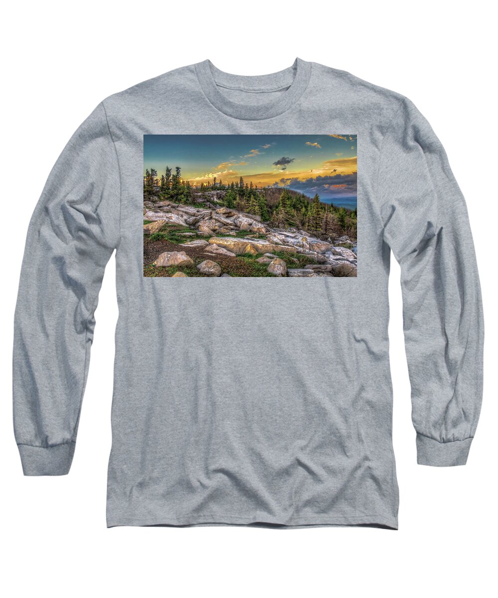 Landscapes Long Sleeve T-Shirt featuring the photograph View from Dolly Sods 4714 by Donald Brown