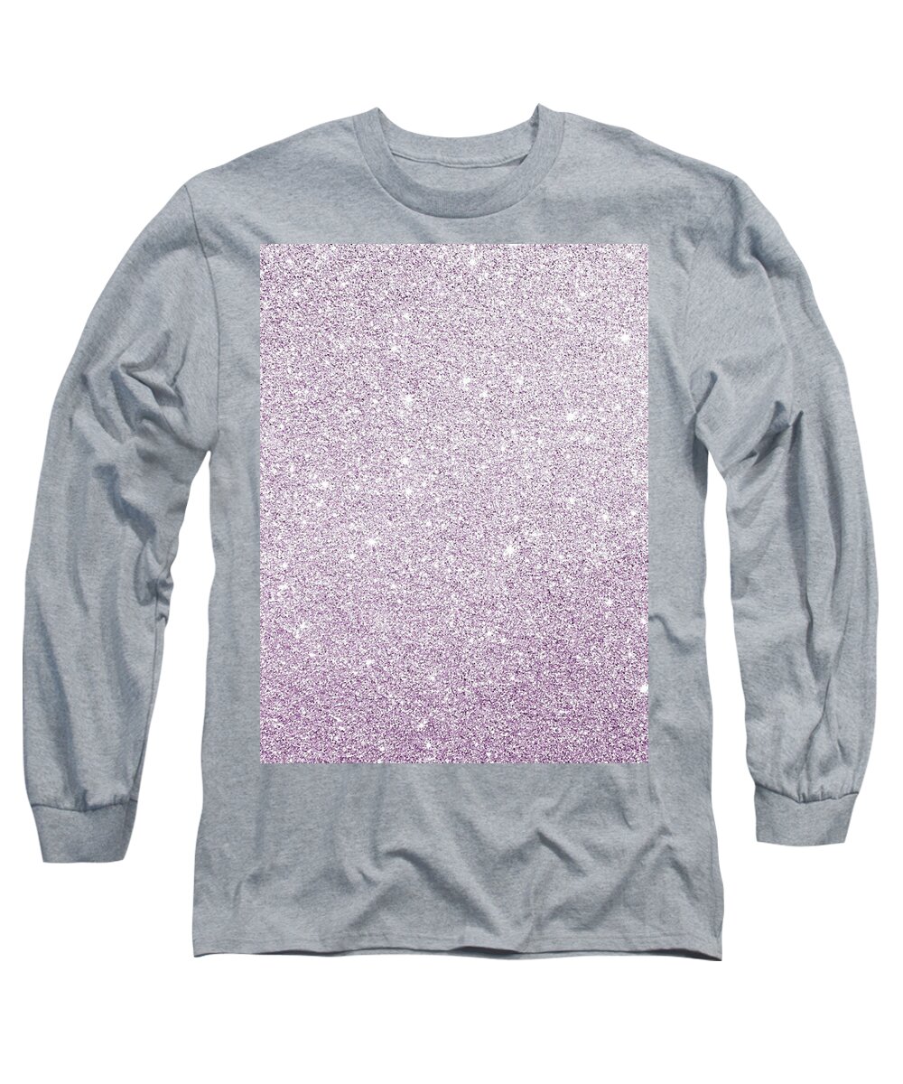 Cute Long Sleeve T-Shirt featuring the photograph Violet glitter by Top Wallpapers