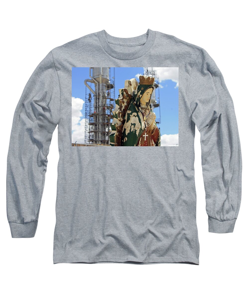 Landscape Long Sleeve T-Shirt featuring the photograph Virgen and the Distillation Towers by Jonathan Thompson