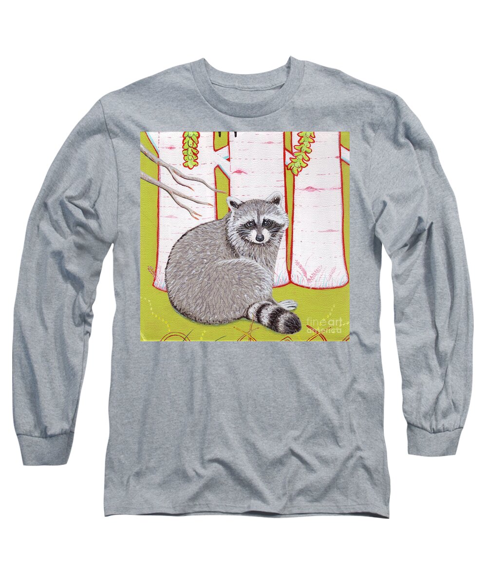 Artist Christine Belt Long Sleeve T-Shirt featuring the painting Woodland Collection # 4 by Christine Belt