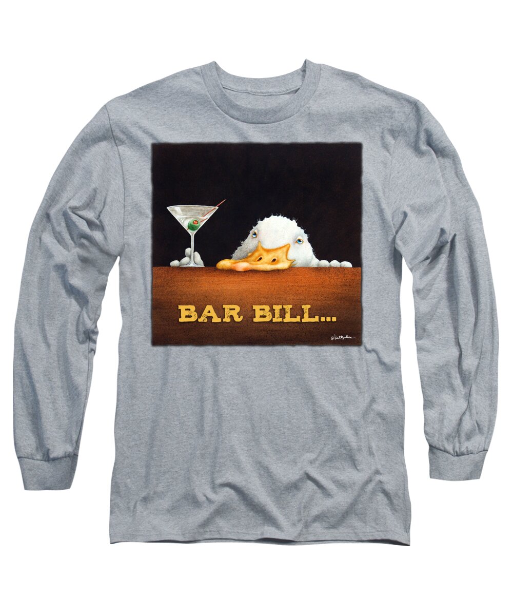 Will Bullas Long Sleeve T-Shirt featuring the painting Bar Bill... #1 by Will Bullas