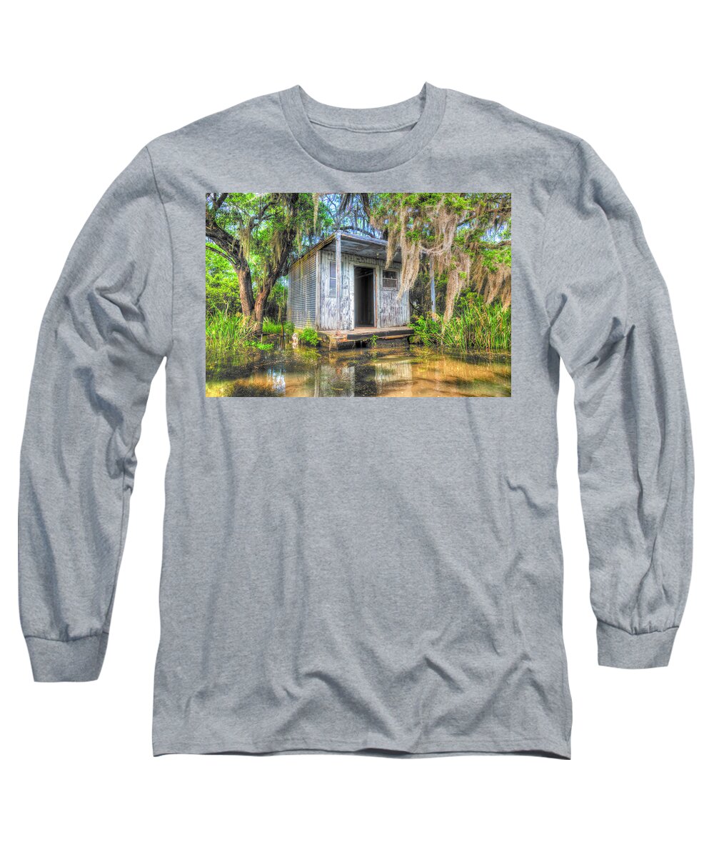 Louisiana Long Sleeve T-Shirt featuring the photograph Cajun castle #1 by Andy Crawford