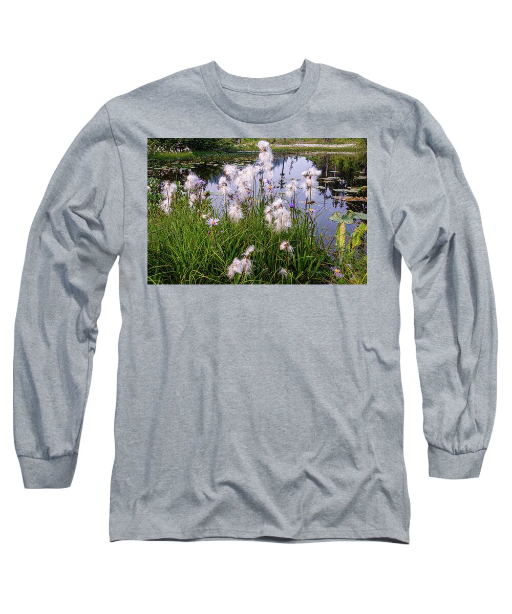 Flowers Long Sleeve T-Shirt featuring the photograph Cotton Grass #1 by Claude Dalley