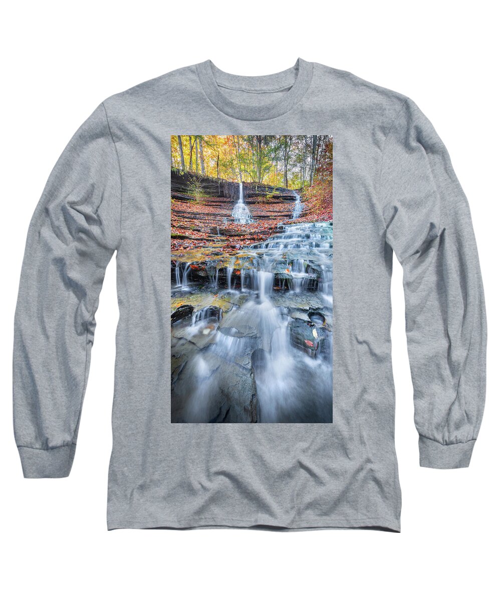 Fall Hollow Long Sleeve T-Shirt featuring the photograph Fall Hollow In Autumn #1 by Jordan Hill