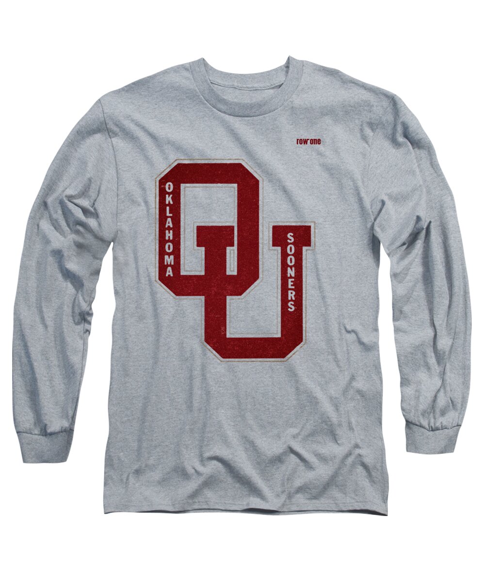 Ou Long Sleeve T-Shirt featuring the drawing 1960's Oklahoma Sooners by Row One Brand