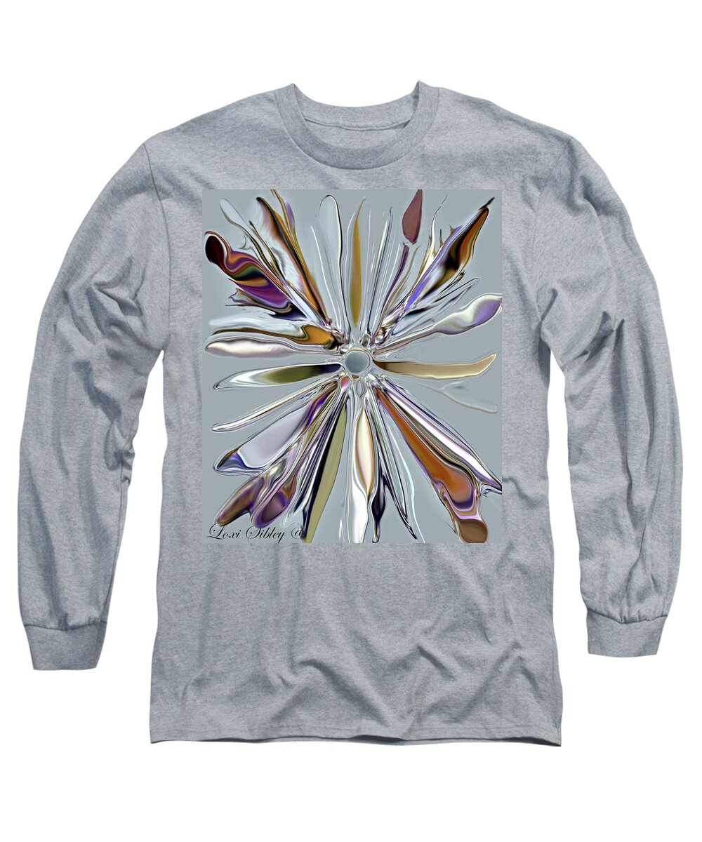 Grays Long Sleeve T-Shirt featuring the digital art Digital design by Loxi Sibley #2 by Loxi Sibley