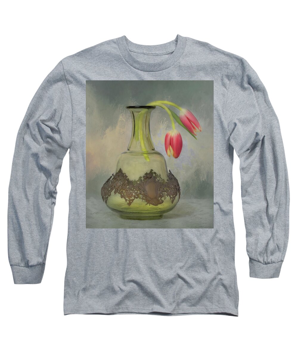 Tulips Long Sleeve T-Shirt featuring the photograph Two Tulips #2 by Sylvia Goldkranz