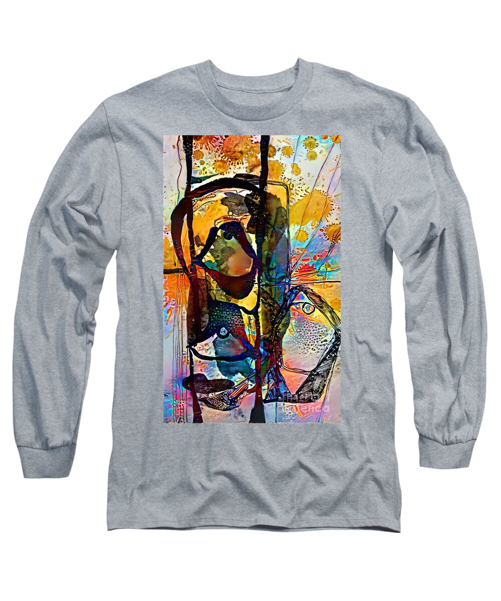 Contemporary Art Long Sleeve T-Shirt featuring the digital art 57 by Jeremiah Ray