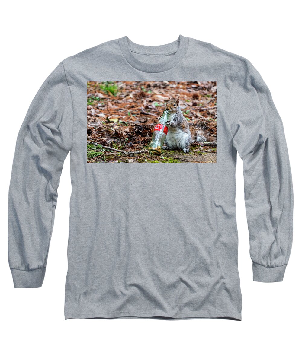Bottle Long Sleeve T-Shirt featuring the photograph A Coke and a Smile by Todd Tucker