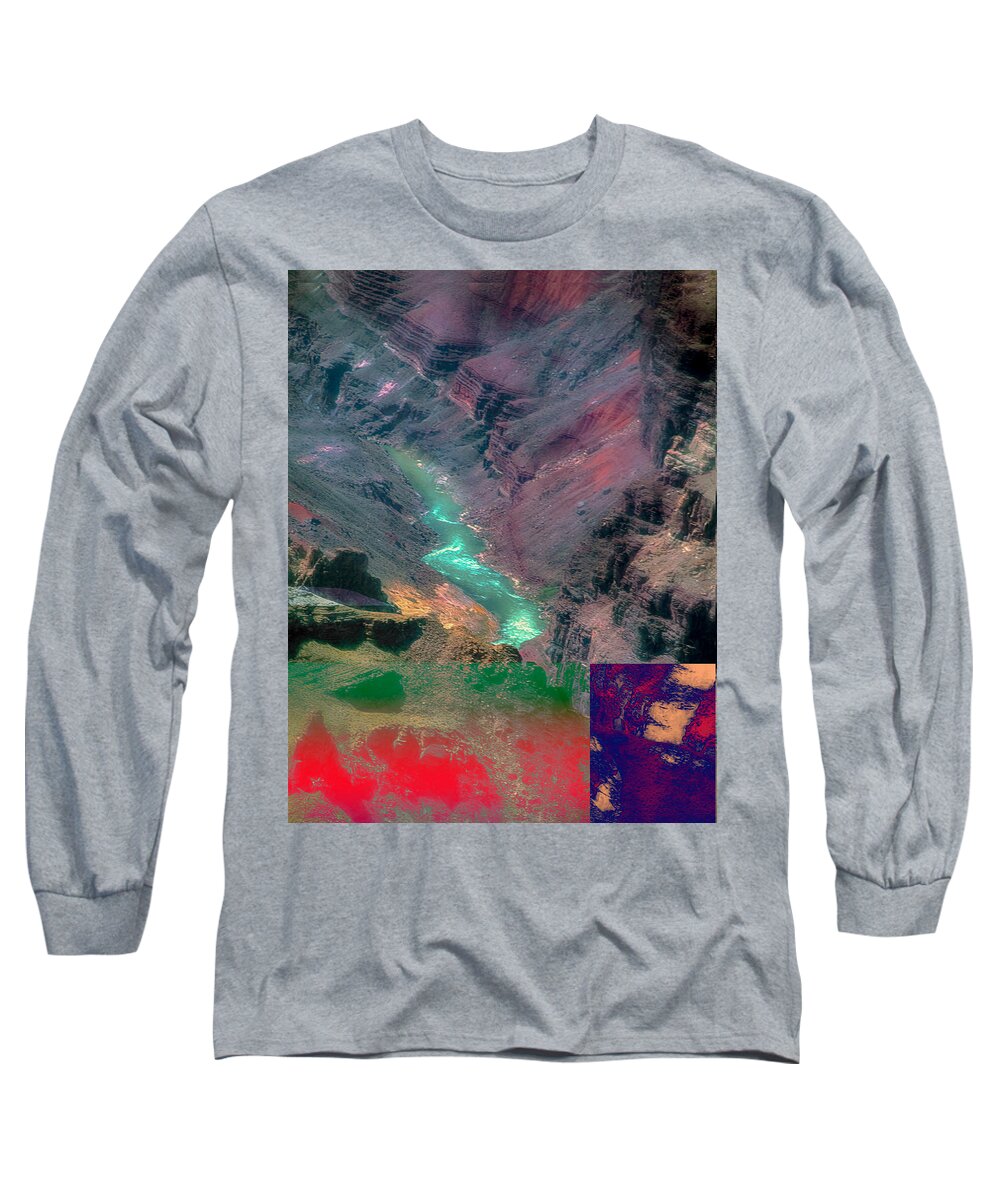 Abstract Long Sleeve T-Shirt featuring the photograph A view of Grand Canyon by Patricia Dennis