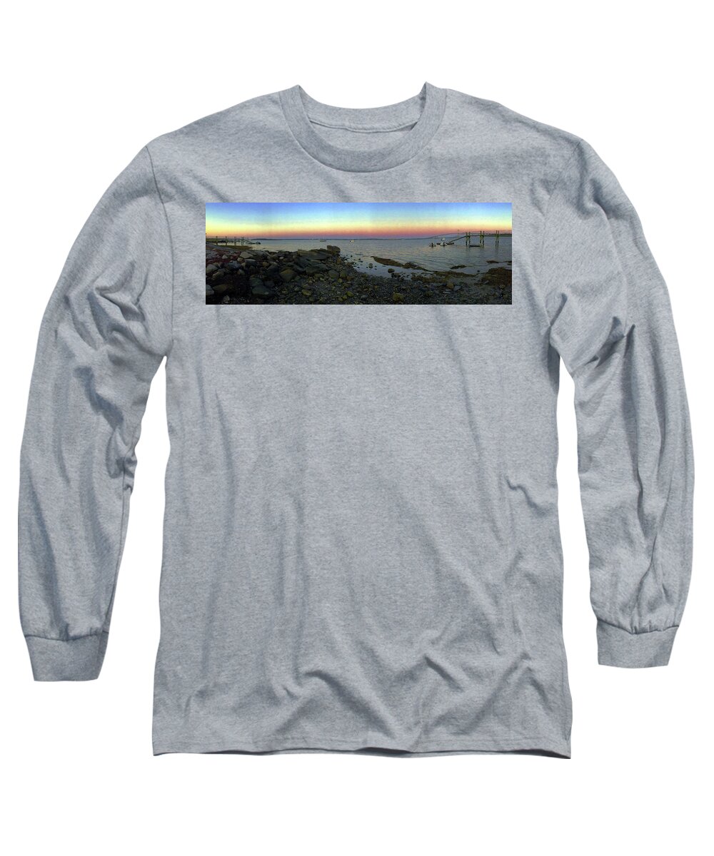 Scenic Long Sleeve T-Shirt featuring the photograph A View of the Bay by Jim Feldman