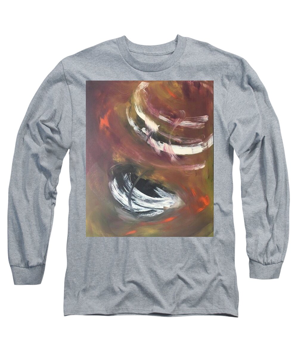 Abstract Painting Art Long Sleeve T-Shirt featuring the painting Abstract X by Crystal Stagg