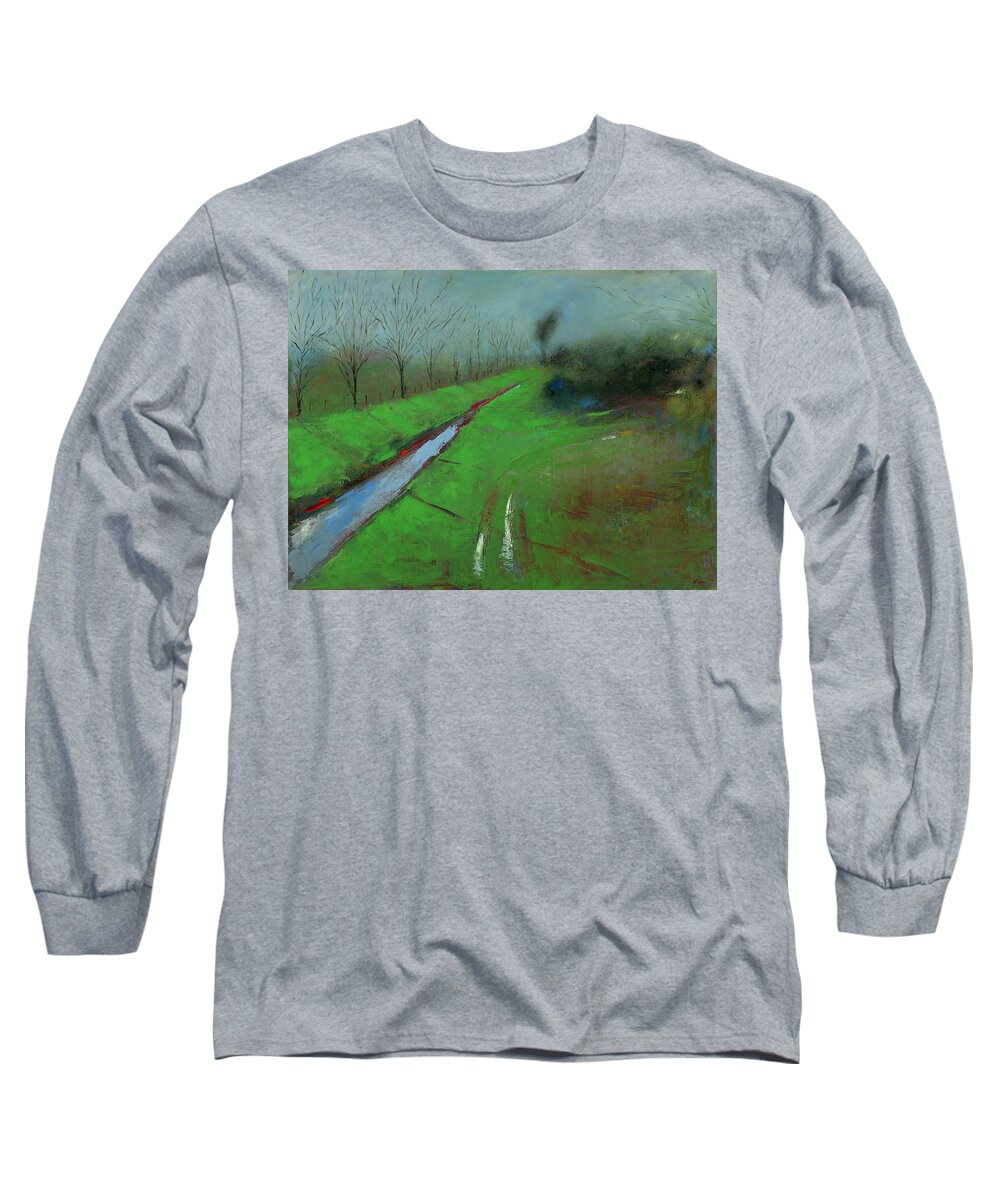Landscape Long Sleeve T-Shirt featuring the painting After the Rain by Roger Clarke