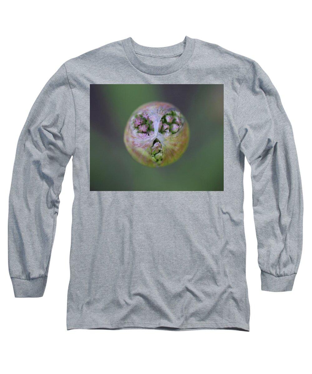  Long Sleeve T-Shirt featuring the photograph Allium Covid Flower by Tammy Pool