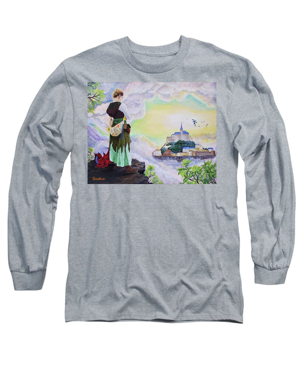 Portrait Long Sleeve T-Shirt featuring the painting Almost Home by Annalisa Rivera-Franz