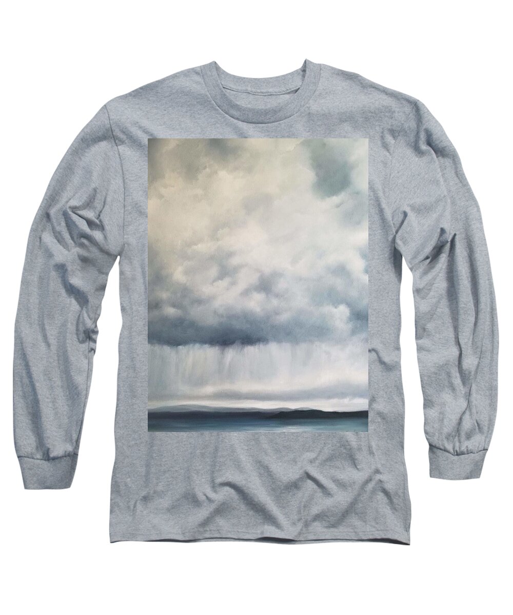  Long Sleeve T-Shirt featuring the painting Approaching Storm by Caroline Philp