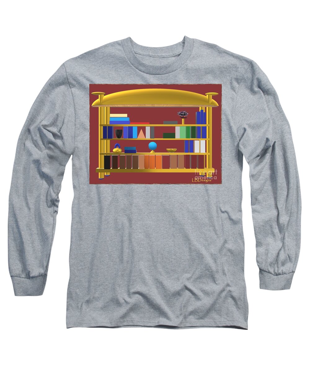 : “arts And Design”; Gallery; Images; “pumpkin Patch”; “ The Ranch”; “burgundy B.”; Quilting; “library”; Autumn Long Sleeve T-Shirt featuring the digital art Autumn Library by LBDesigns