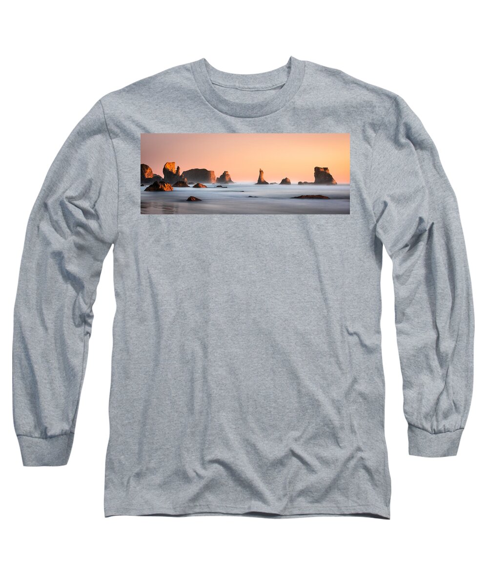 Bandon Beach Long Sleeve T-Shirt featuring the photograph Bando Beach by Peter Boehringer