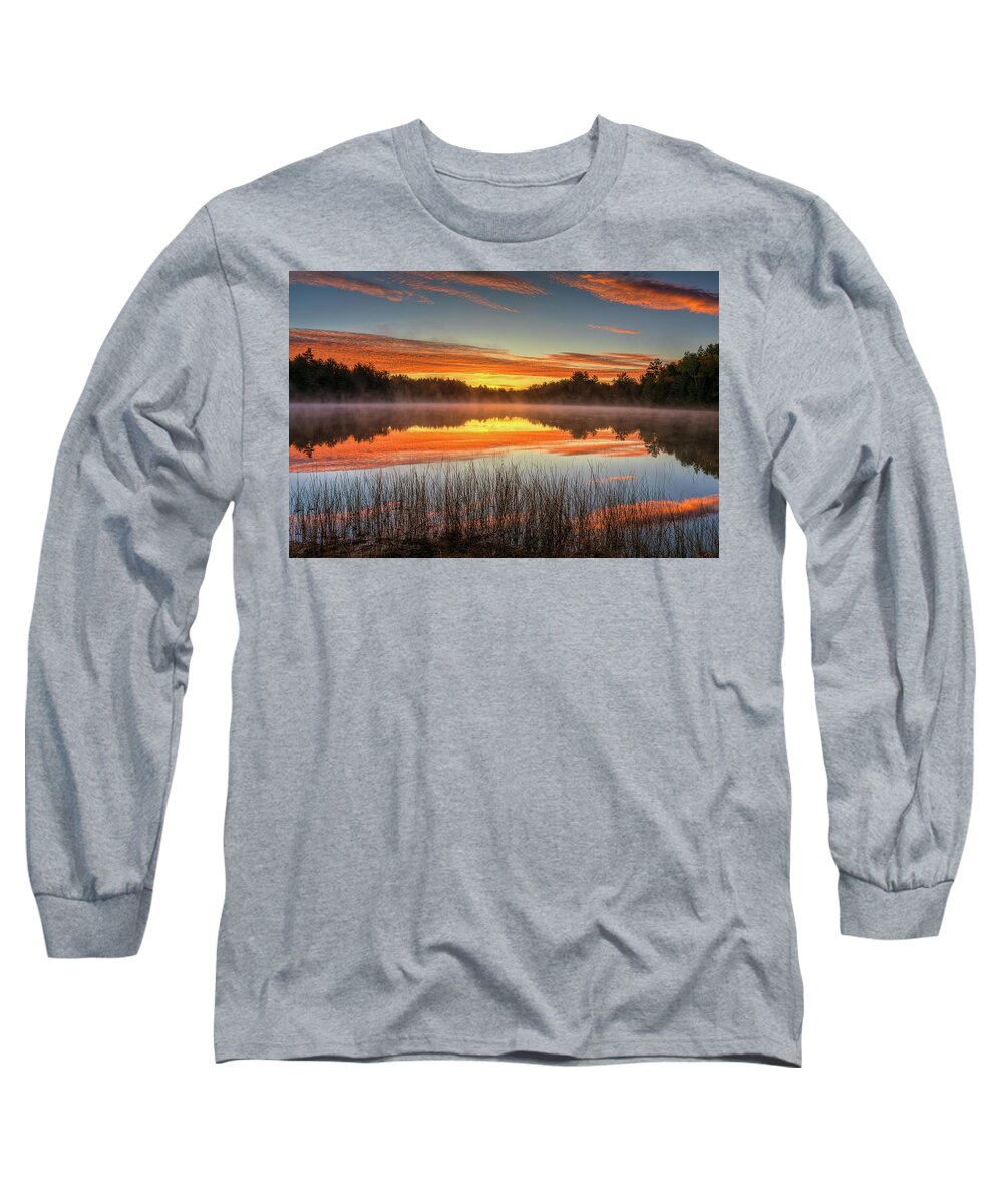 Baxter State Park Long Sleeve T-Shirt featuring the photograph Baxter Dawn 34a0215 by Greg Hartford