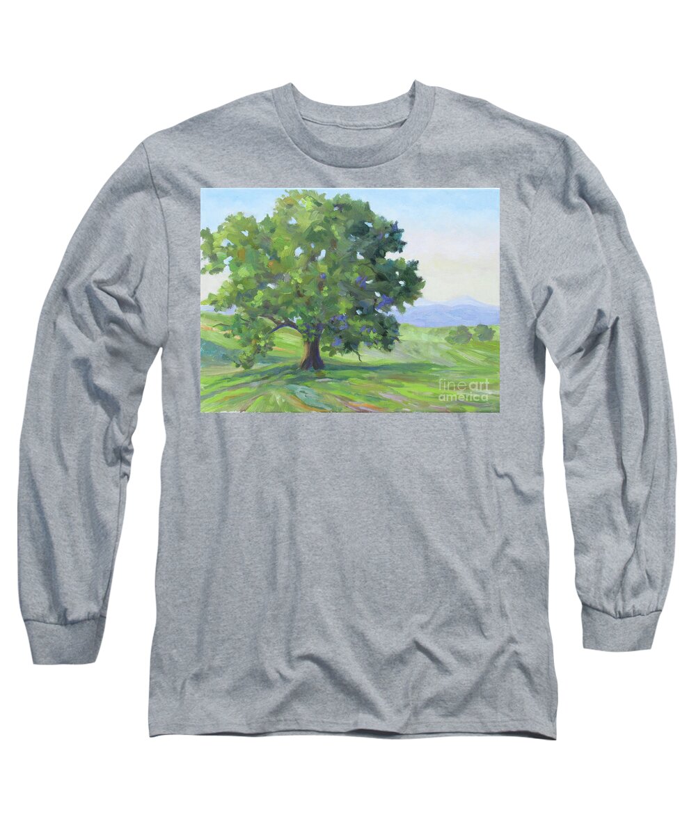 Tree Long Sleeve T-Shirt featuring the painting Biltmore Tree by Anne Marie Brown