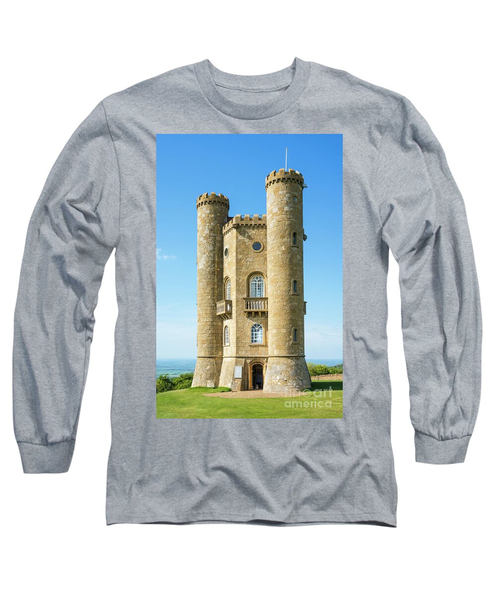 Broadway Tower Long Sleeve T-Shirt featuring the photograph Broadway Tower, Cotswolds, England by Neale And Judith Clark