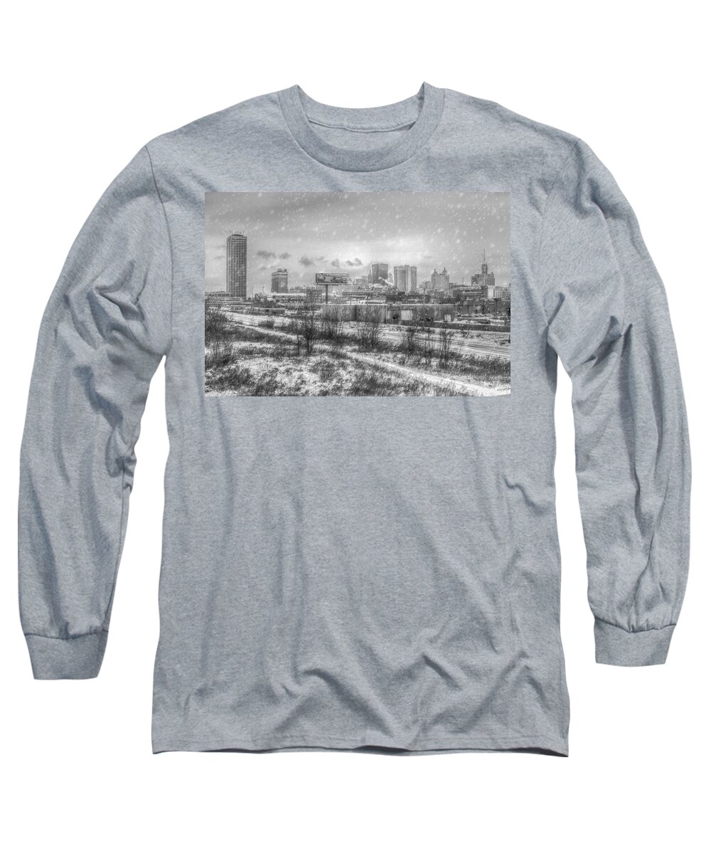 City Traffic Urban Long Sleeve T-Shirt featuring the photograph Buffalo New York by John Angelo Lattanzio