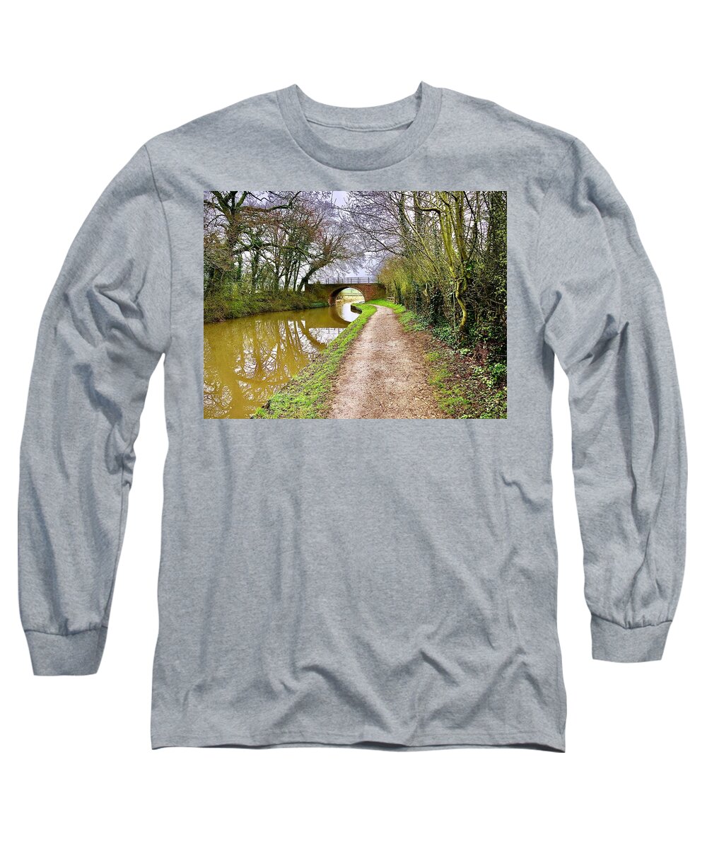 Canal Long Sleeve T-Shirt featuring the photograph Canal Bridge by Gordon James
