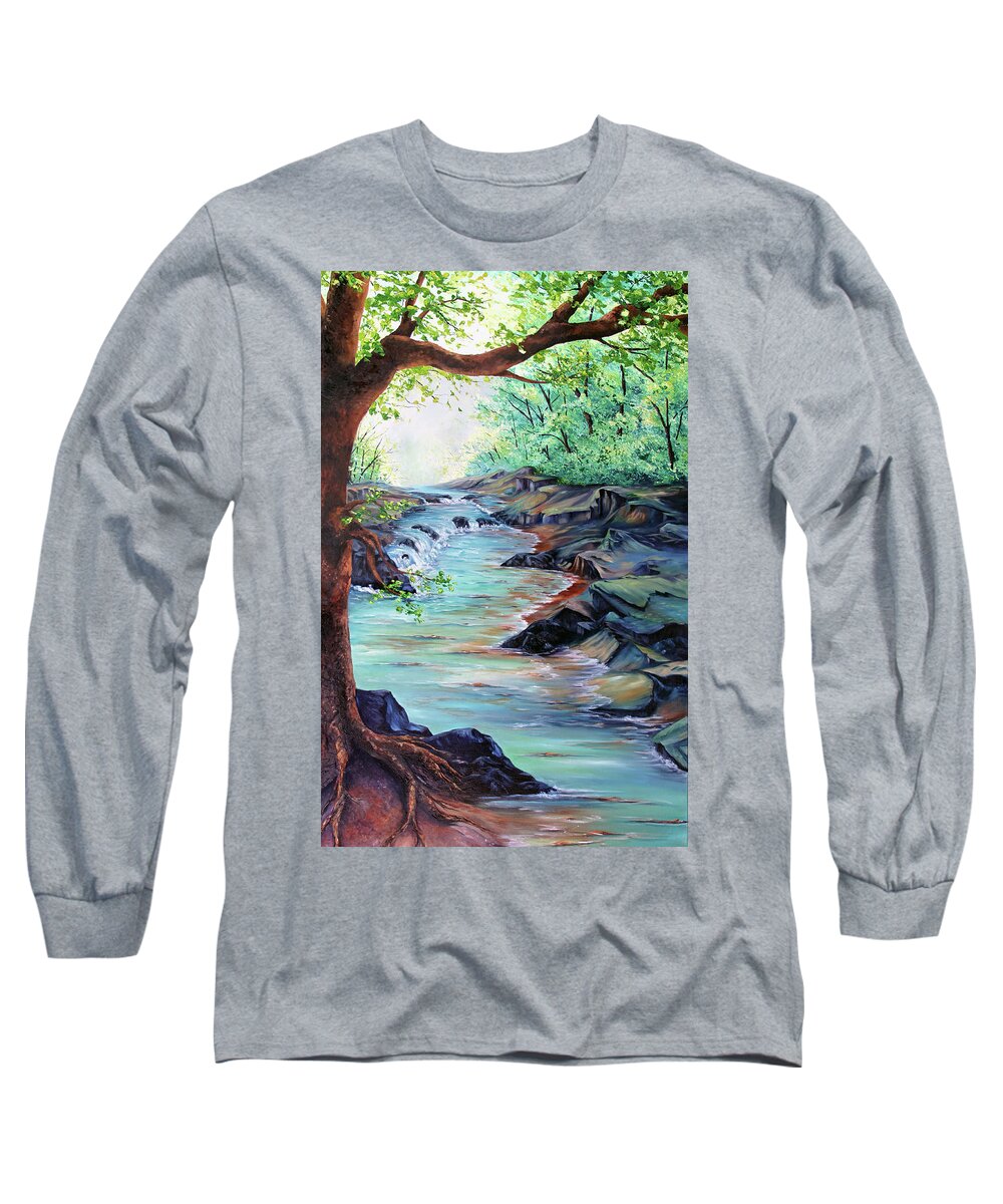 Spring Long Sleeve T-Shirt featuring the painting Chasah by Meaghan Troup