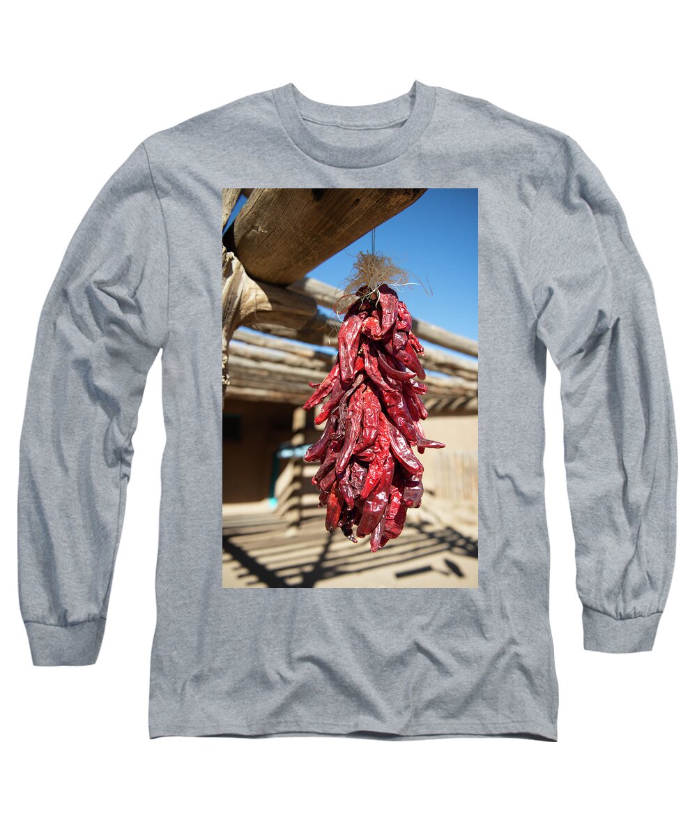 New Mexico Long Sleeve T-Shirt featuring the photograph Taos Ristra by Jennifer Kane Webb