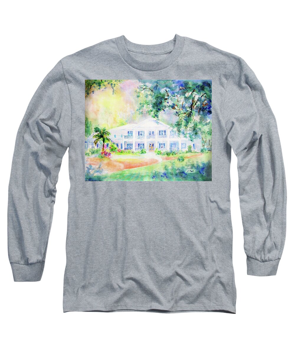 Beach Long Sleeve T-Shirt featuring the painting Coastal Art Center by Jerry Fair