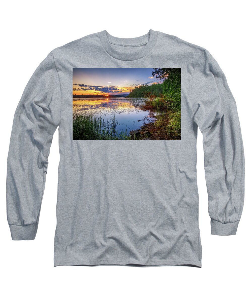 Sunrise Long Sleeve T-Shirt featuring the photograph Compass Pond 34a2406 by Greg Hartford