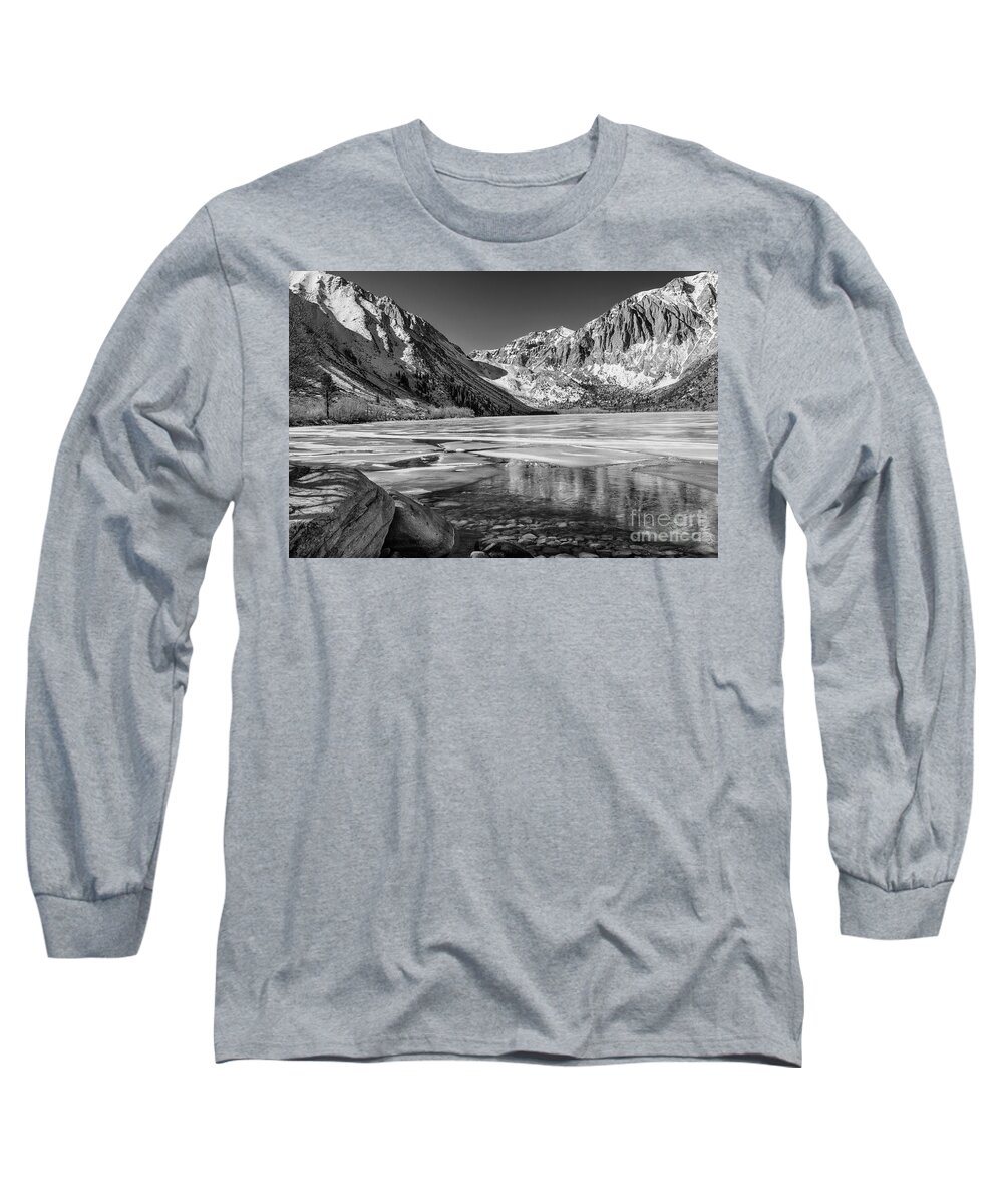Landscape Long Sleeve T-Shirt featuring the photograph Convict Lake Morning - Winter by Sandra Bronstein