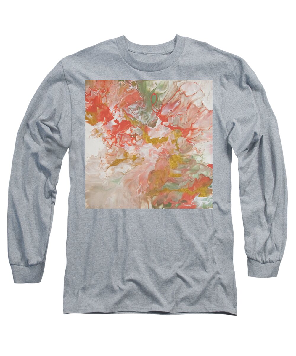 Coral Long Sleeve T-Shirt featuring the mixed media Coral 1 by Aimee Bruno