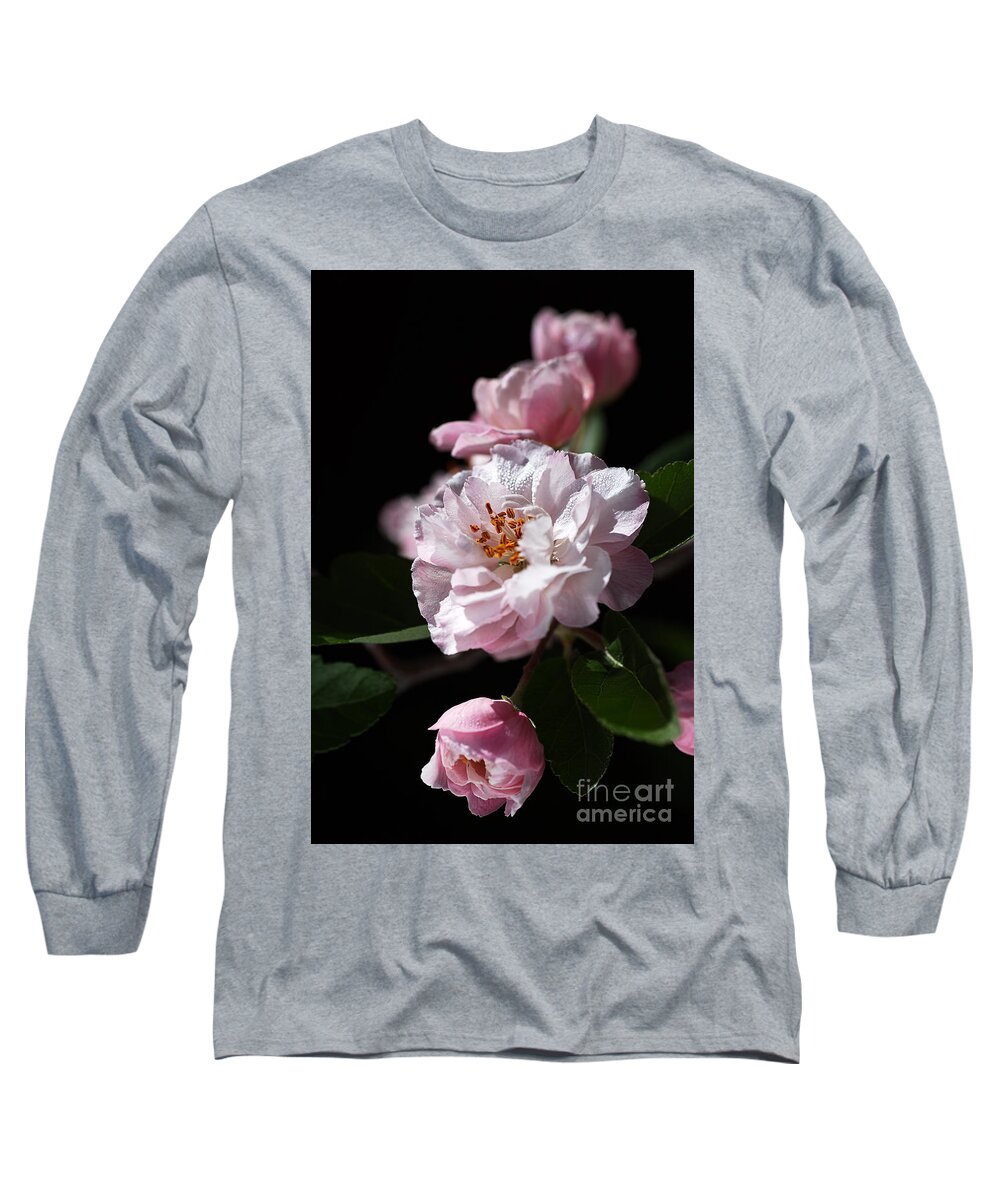 Bubbleblue Long Sleeve T-Shirt featuring the photograph Crabapple Flowers by Joy Watson