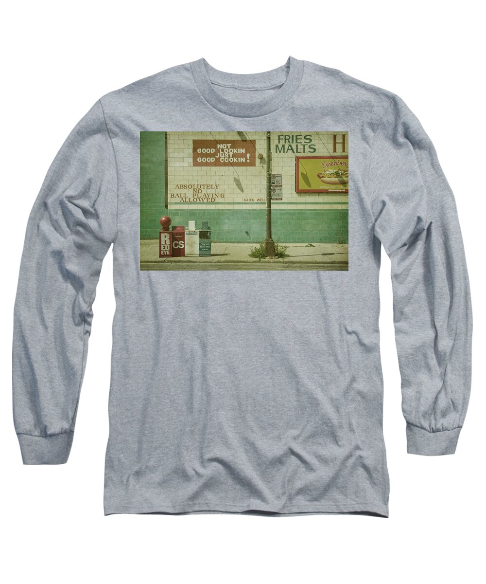 Chicago Long Sleeve T-Shirt featuring the photograph Diner Rules by Andrew Paranavitana