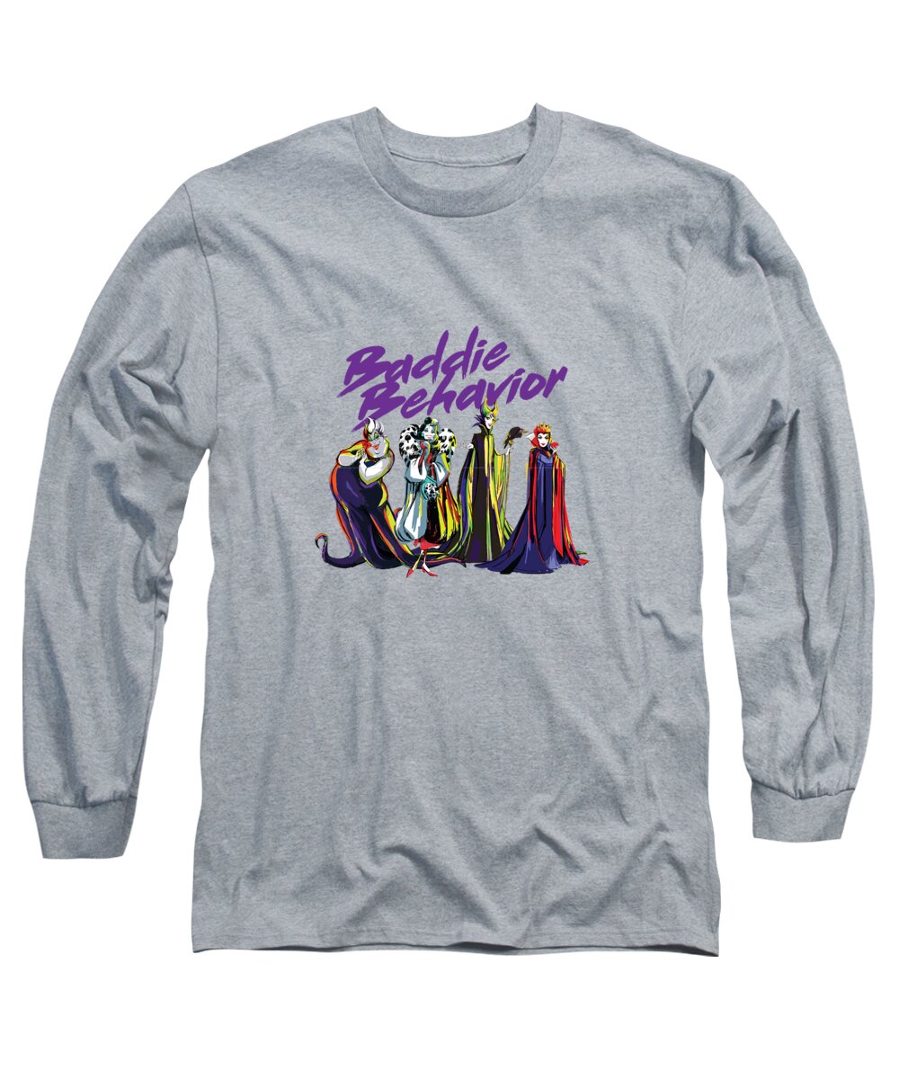 Disney Villains Baddie Behavior Long Sleeve T-Shirt by Emmano Lora - Pixels