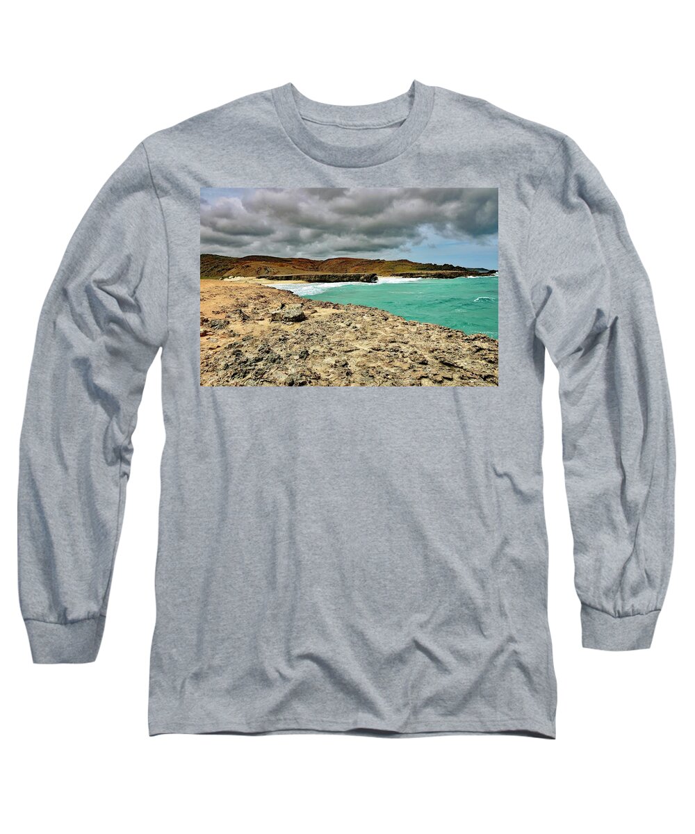 Landscape Long Sleeve T-Shirt featuring the photograph Dos Playa by Monika Salvan