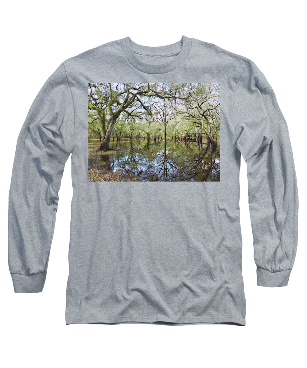 Otter Springs Long Sleeve T-Shirt featuring the photograph Down in the Boondocks by Susan Hope Finley