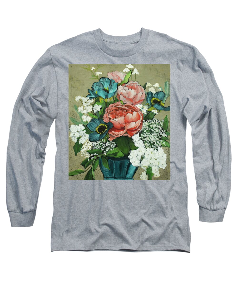 Still Life Long Sleeve T-Shirt featuring the painting Evening Airs by Debbie Brown