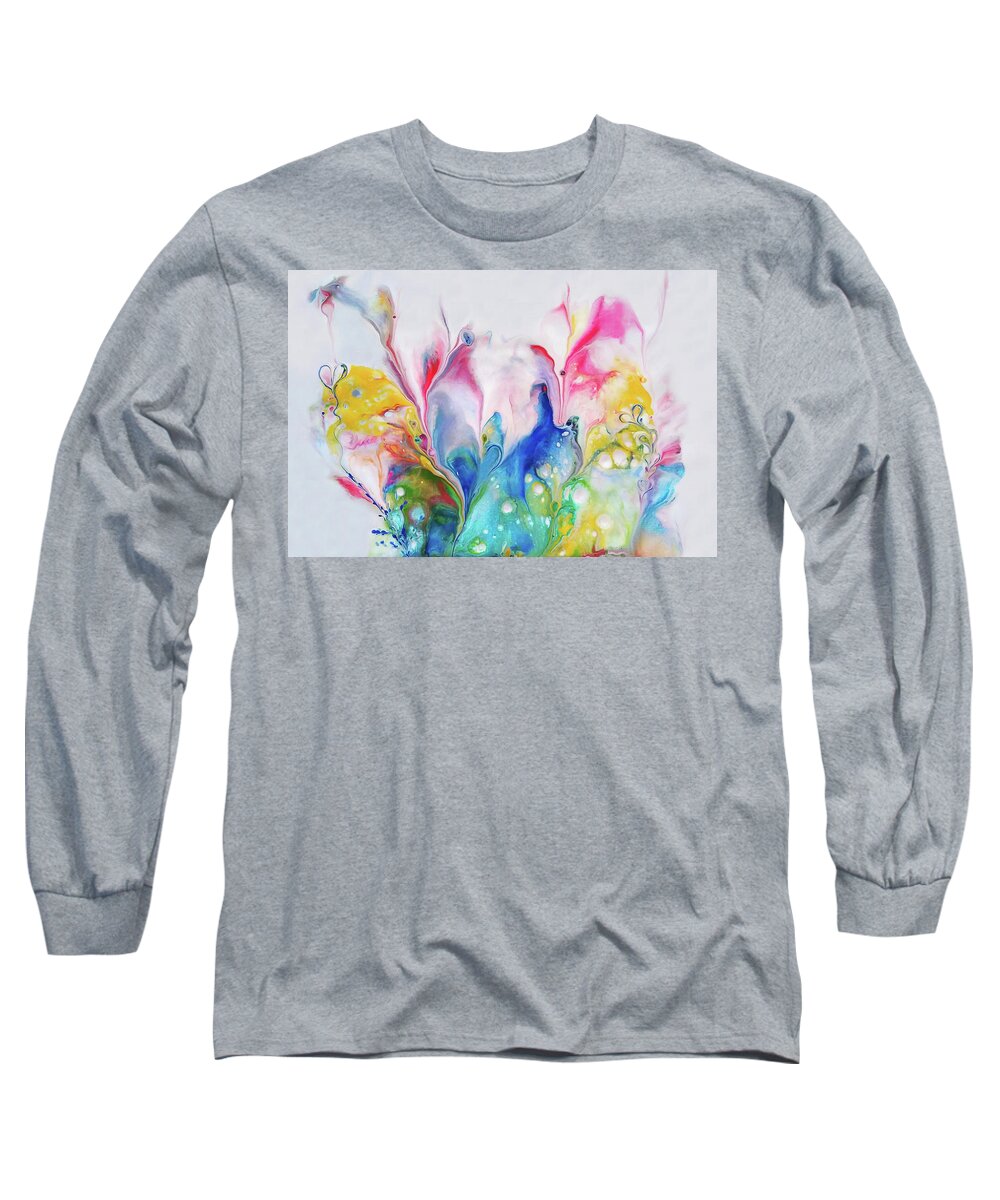 Rainbow Colors Long Sleeve T-Shirt featuring the painting Ever Love by Deborah Erlandson