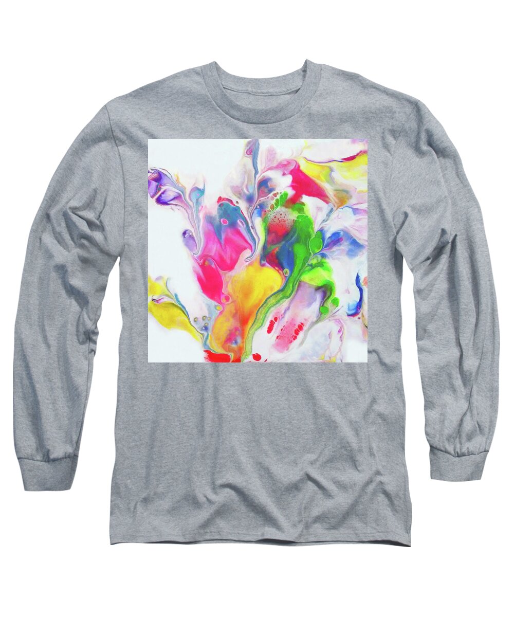 Colorful Long Sleeve T-Shirt featuring the painting Explore1 by Deborah Erlandson