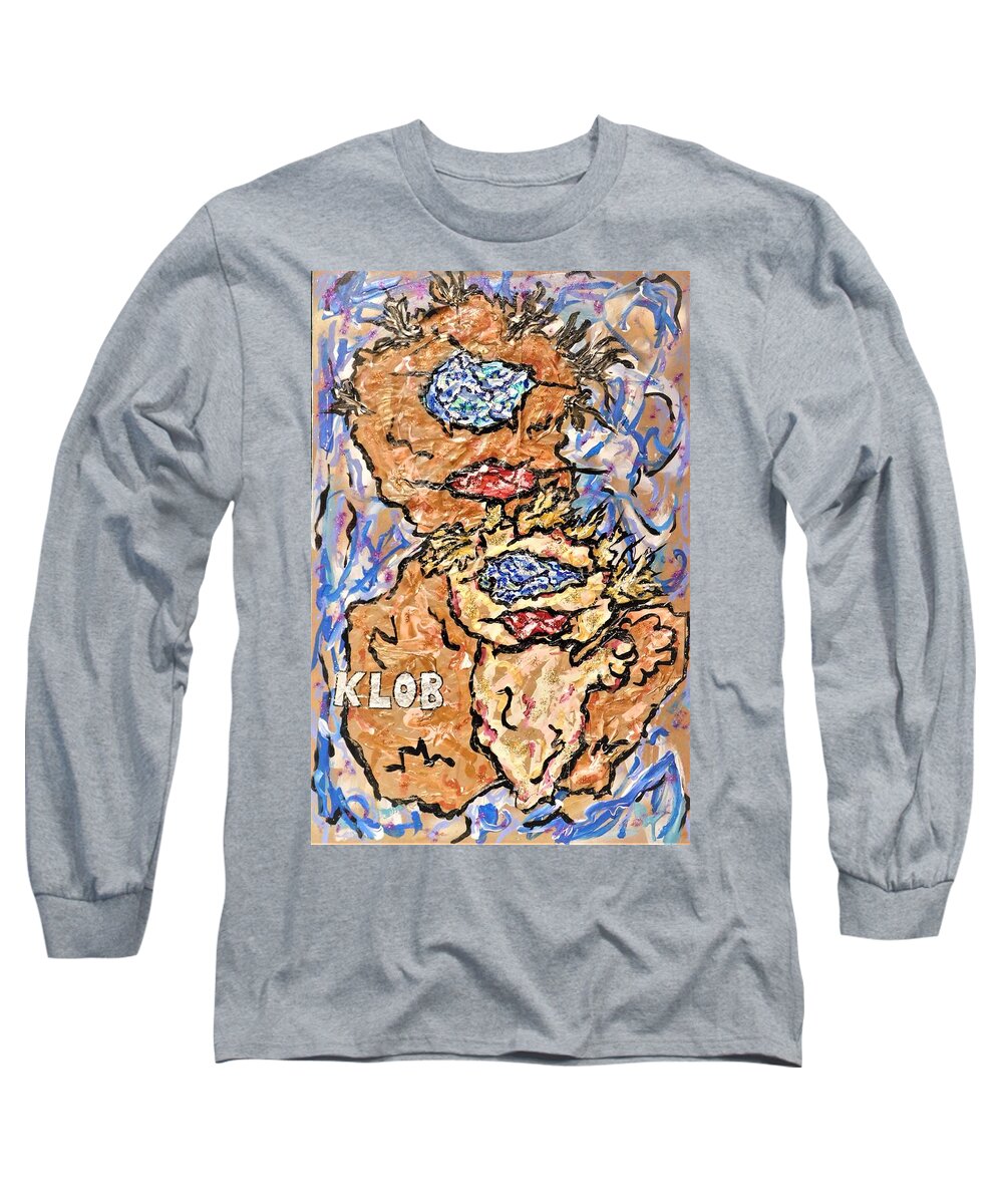Father Long Sleeve T-Shirt featuring the mixed media Father-Child by Kevin OBrien