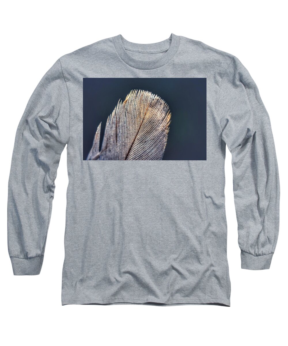 Photo Long Sleeve T-Shirt featuring the photograph Feather Tip by Evan Foster
