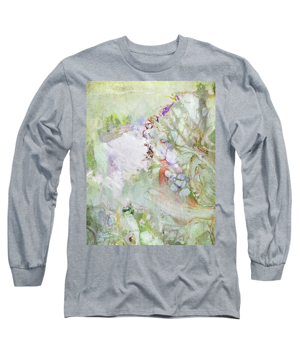 Abstract Long Sleeve T-Shirt featuring the photograph Glass Wing by Karen Lynch