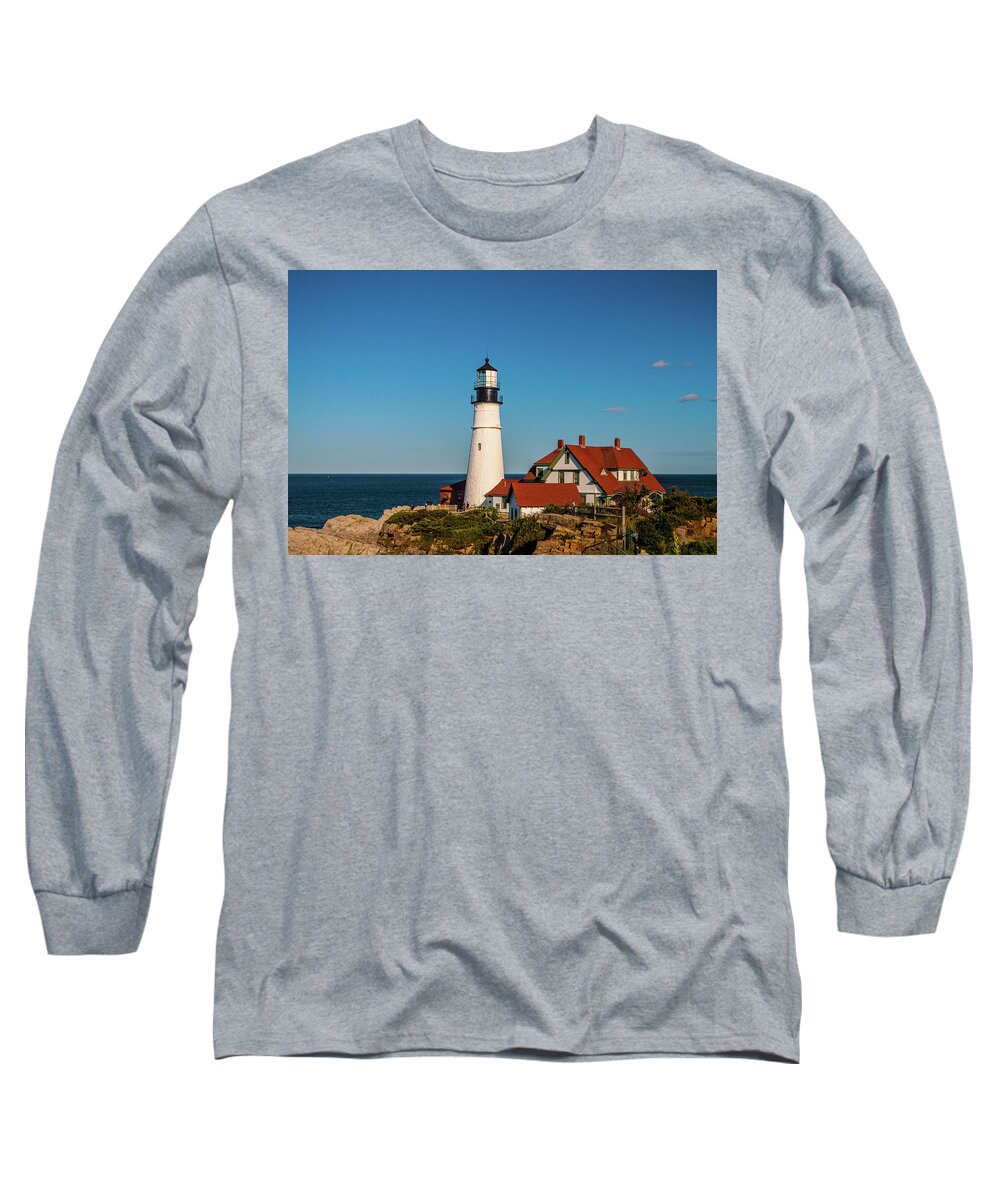 Gloucester Long Sleeve T-Shirt featuring the photograph Gloucester Light House by Gordon Sarti