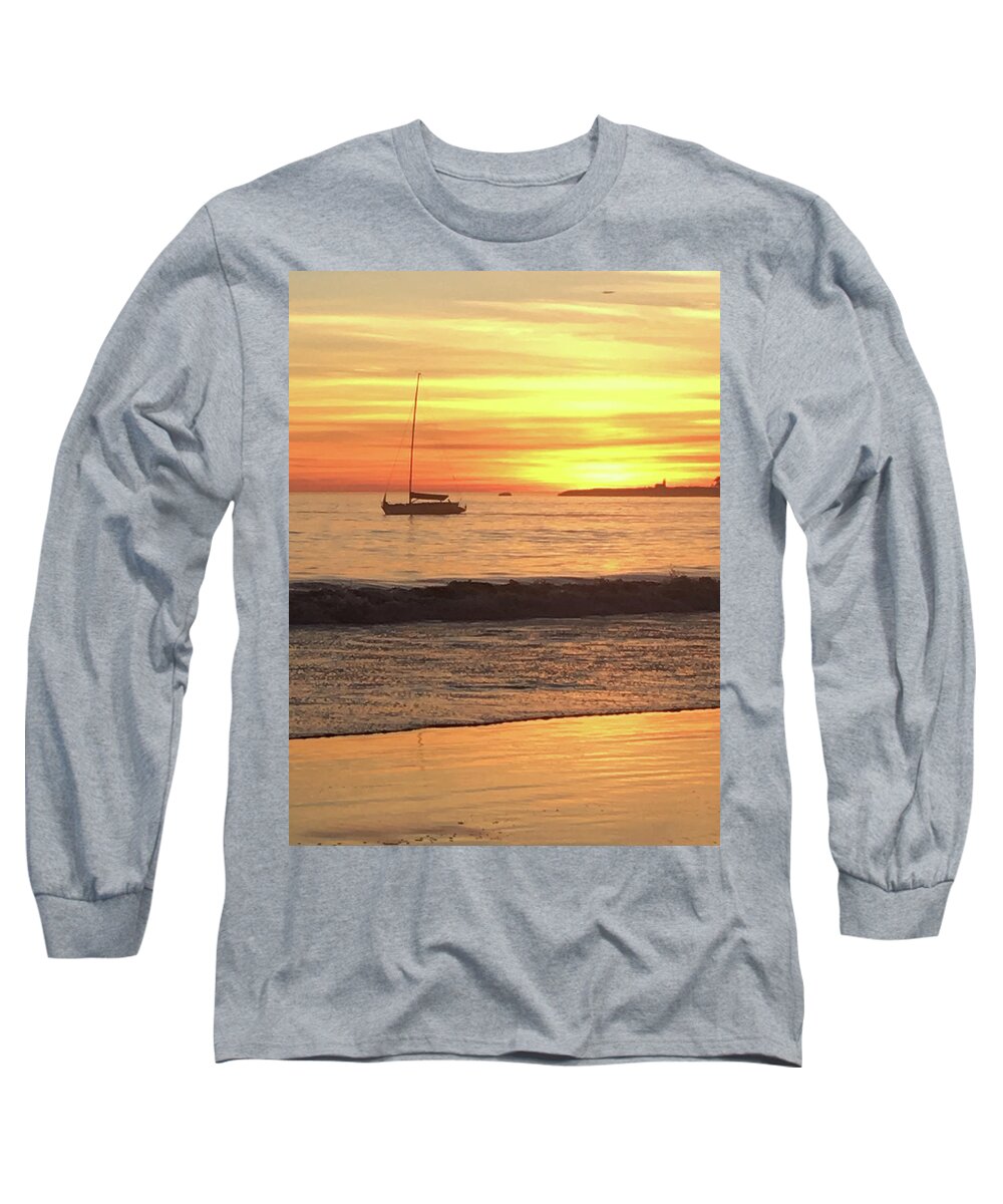 Jennifer Kane Webb Long Sleeve T-Shirt featuring the photograph Glow For A Sail by Jennifer Kane Webb