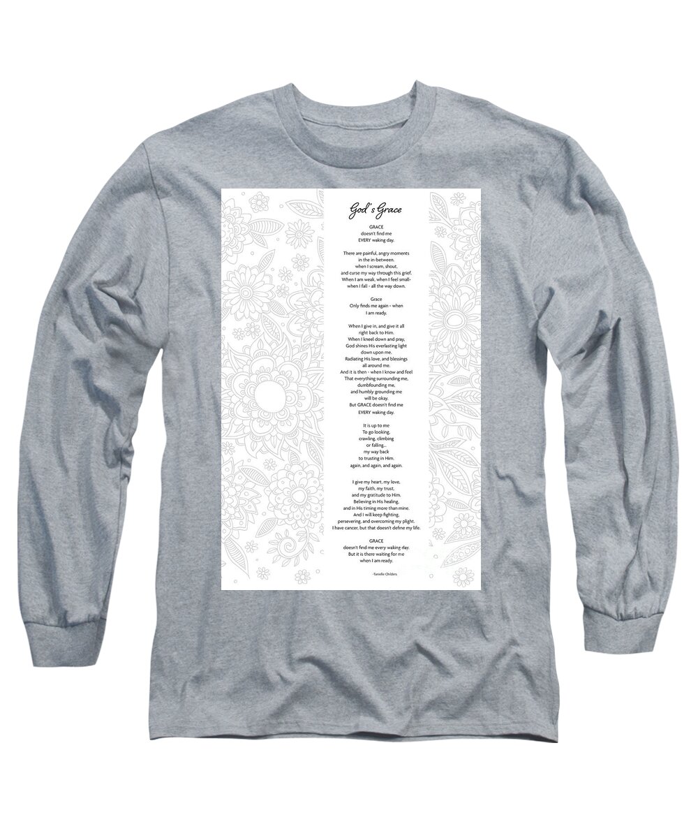 God's Grace Long Sleeve T-Shirt featuring the digital art God's Grace - Poetry by Tanielle Childers