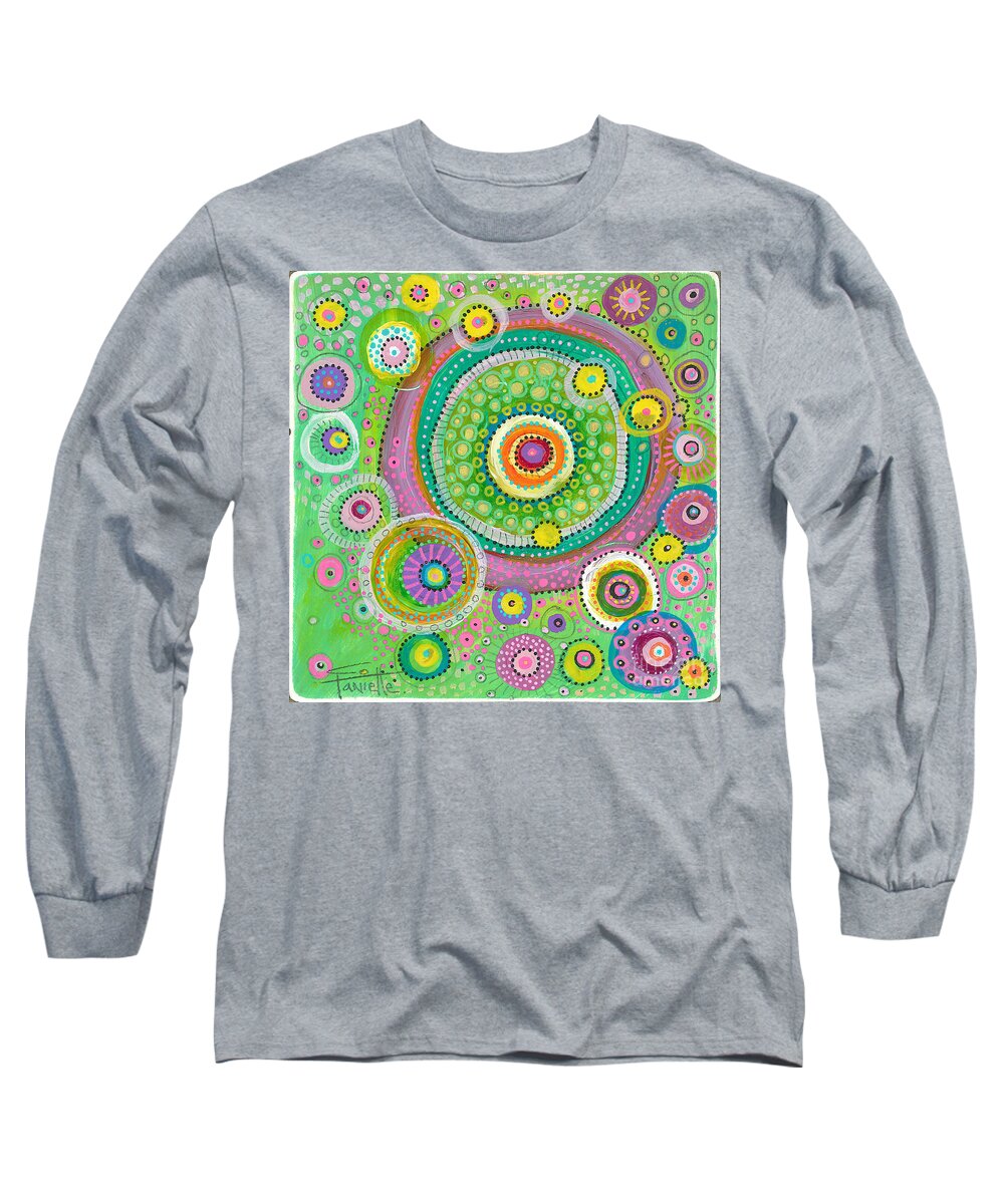Circles Painting Long Sleeve T-Shirt featuring the painting Gratitude by Tanielle Childers