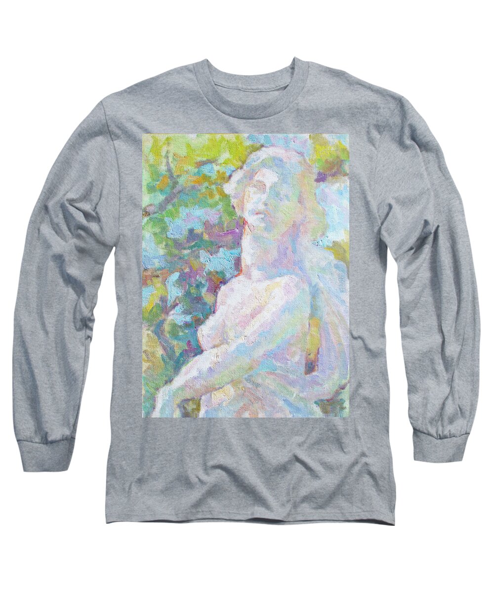 French Impressionism Long Sleeve T-Shirt featuring the painting Greek Goddess Autumn by Srishti Wilhelm